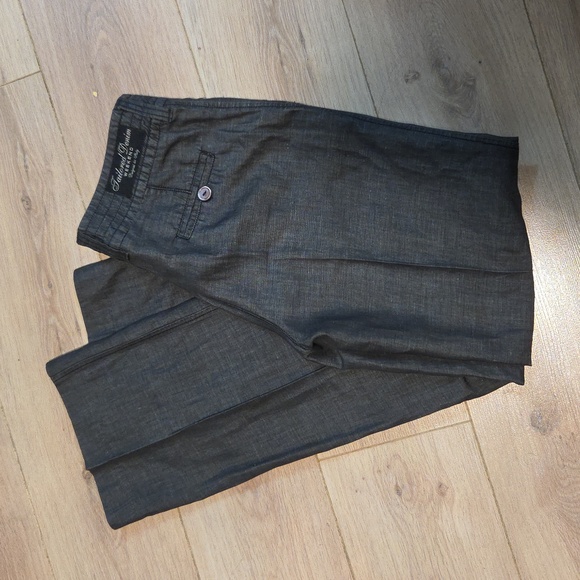 MaxMara Weekend cotton/linen wide leg grey pants Sz 8 - Picture 8 of 11